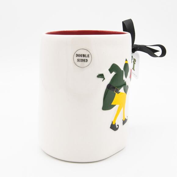 Rae Dunn The Elf Mug, Raised By Elves 20th Anniversary 16oz Coffee Cup - Picture 2 of 10